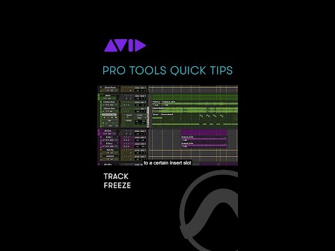 See how to use Track Freeze in Pro Tools to render your MIDI as audio