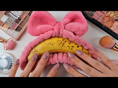 ASMR Makeup on Banana🍌 (No talking)