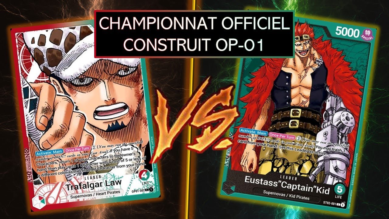 [One Piece Card Game - Gameplay FR] Qualifiers nationaux au Japon - Law vs Kid construit OP-01.