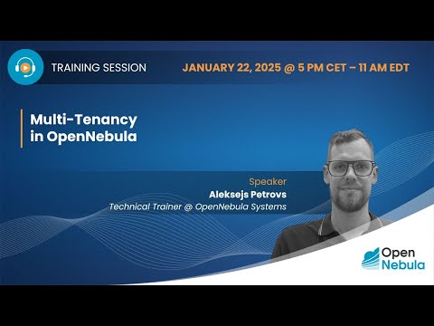 Training: Multi-Tenancy in OpenNebula