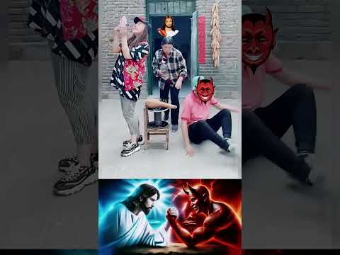 👼 Jesus VS 😈 Satan. #jesus #god #foryou #yeshu #viral #christ #respect #funny #marvel #yeshu #viral