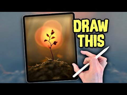 EASY PROCREATE DRAWING Tutorial in EASY steps - New Beginnings