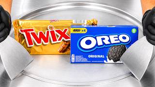 ASMR | Ice Cream Rolls - Twix & Oreo Flavor
