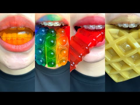 asmr JELLY PUDDING eating sounds