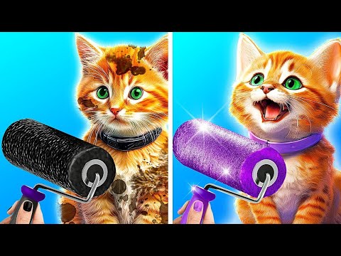 RICO VS POBRE PET | Truques e Gadgets Incríveis para Donos de Animais 🐶