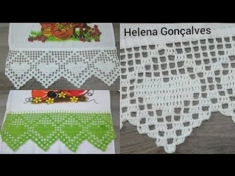 Barradinho lindo de coração CANHOTO ❤️#semprecirculo #crochet #helenagonçalves #croche