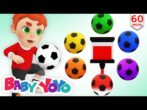 The Colors Song (Soccer Balls) + more nursery rhymes & Kids songs - Baby yoyo