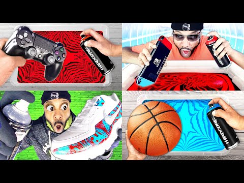 BEST of HYDRO DIPPING Videos Compilation PS4 + Nintendo SWITCH + Shoes + Basketball