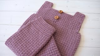 How to crochet baby / children's textured dungarees - The Rowen Dungarees