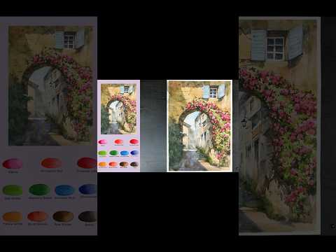 #shorts Landscape Watercolor - Travel Tim(View color names)NAMIL ART