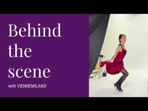 Behind the Scenes with FEDERICA Red Lace Top Matte Stockings