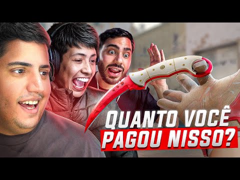 REAÇÃO DOS MEUS AMIGOS AO VEREM MINHA NOVA FACA RUBY NO CS 2 (uma das mais caras do jogo)