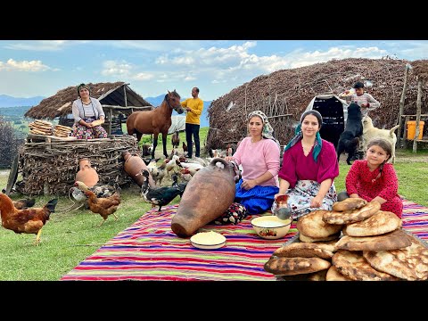 Exploring Nomadic Life in Iran: Preparing Butter and Baking Bread