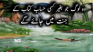 woh log jo bagair kisi hisab kiatab ke  janat me jai ge |