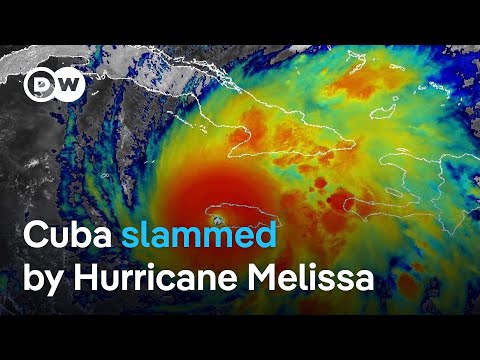 YouTube video thumbnail: Still-Raging Hurricane Melissa Makes Landfall in Eastern Cuba