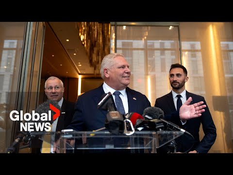 YouTube video thumbnail: Ontario Premier Doug Ford Joins Summit in Boston to Discuss US-Canada Trade and Tariffs