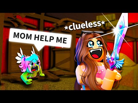 MY MOM JOINED ME ON ROBLOX AGAIN..