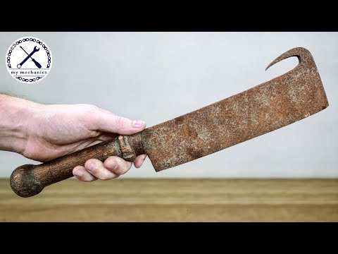 Antique Rusty Cleaver - Restoration