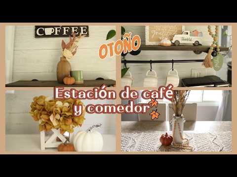 🍂 Ideas de como decorar estacion de cafe y comedor en otoño