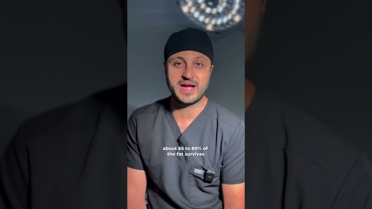 Medical professional discussing fat survival rates.