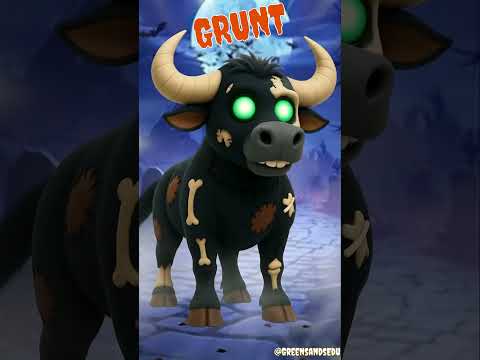 ABC Halloween Animals Song 🎶 A for Antelope, B for Buffalo, C for Cheetah | Spooky Sounds for Kids