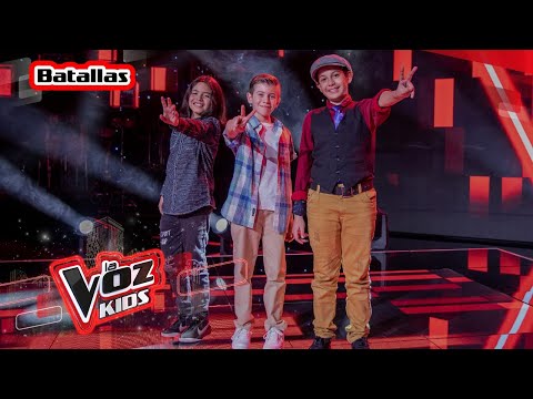 Emmanuel, MartÃn y Juan MartÃn cantan ‘Besos En Guerra’ - Batallas | La Voz Kids Colombia 2022