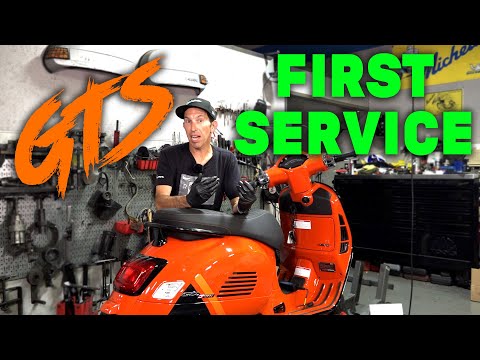 How to complete a 1st service, Change the Oil & Gear Oil on a 2023 Vespa GTS HPE Scooter