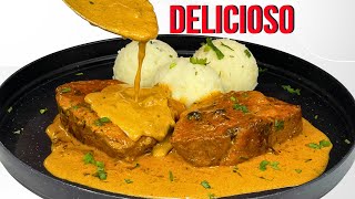 LOMO DE CERDO EN SALSA CREMOSA 🍖 Receta FÁCIL y RÁPIDA para la Cena