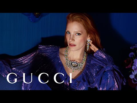 Jessica Chastain in the Gucci High Jewelry Campaign