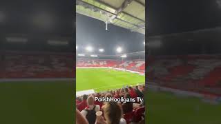 Oprawa kibiców Widzewa Łódź na meczu z Lechem Poznań. #foryou #football #ytshorts #poland #yt