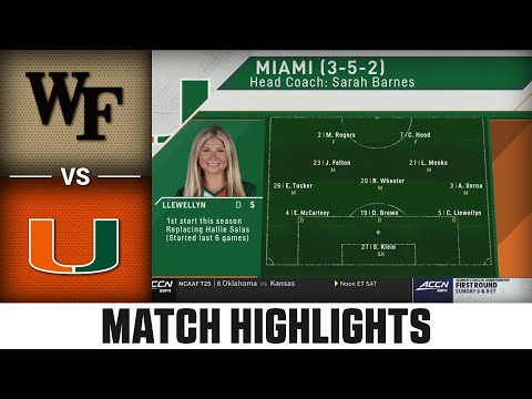 Wake Forest vs. Miami ACC Women’s Soccer Highlights (2023)