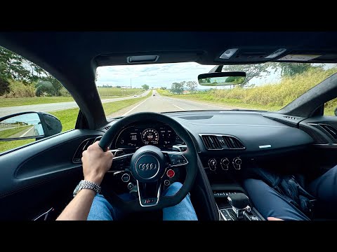 ACELERANDO FORTE o meu Audi R8 V10 na estrada!