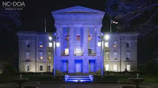 Human Trafficking Awareness Blue Building Lighting 2026