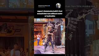 Japan's skeletonics built 9-footexosuit that runs without motor or hydraulics #shorts #tech