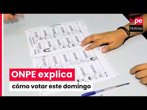 ONPE detalla paso a paso cómo votar en la segunda vuelta presidencial este domingo