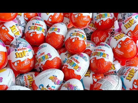 29518 Yummy Kinder Joy Chocolate, Kinder Surprise Candy Opening ASMR Lollipops Some Lot's of Candies