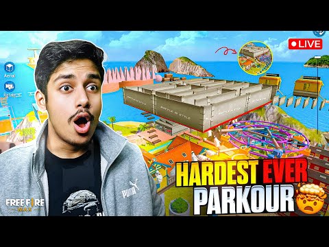 FREE FIRE LIVE 🔴 PLAYING HARDEST😱 PARKOUR IN FF WITH SUBS 🥳 #shorts #gaming #ajjubhaiive #freefire