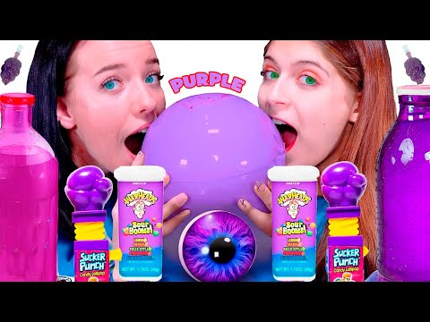 Purple Food Challenge ASMR Mukbang: Taste the Rainbow of Flavors! 🍆🍇 Best Compilation