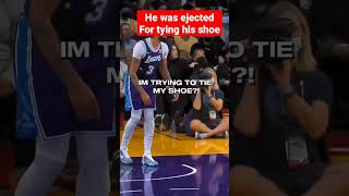 Nba Funny Ejection#anthonydavis was ejected for tying it on! #nba #viral #trending #shorts