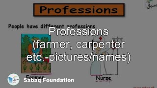Professions  (farmer, carpenter etc.-pictures/names)