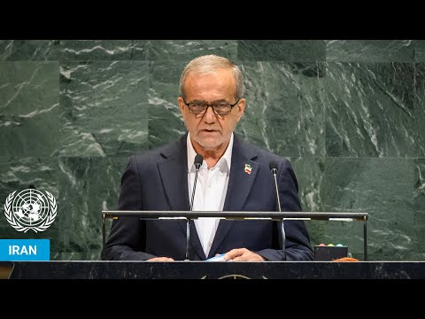 YouTube video thumbnail: Iran - President Addresses United Nations General Debate, 80th Session 