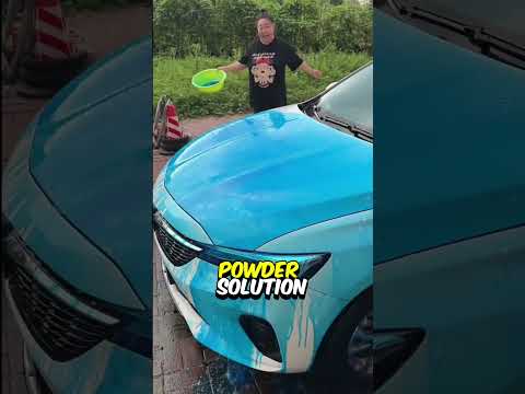 Amazing Car Cleaning Hack with Colorful Powder