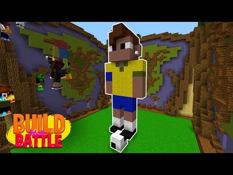 NEYMAR NO MINECRAFT - Minecraft Build Battle ( ft JazzGhost )