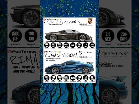 Porsche Mission X vs Rimac Nevera Hypercar Showdown #porschemissionx #vs #rimacnevera #showdown
