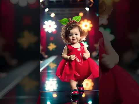 Fruit-Themed Fashion Show 🍊🍓 with Adorable Kids #KidsFashion #RunwayShow #AIArt #YouTubeShorts