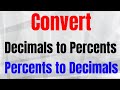 Converting Between Percents and Decimals