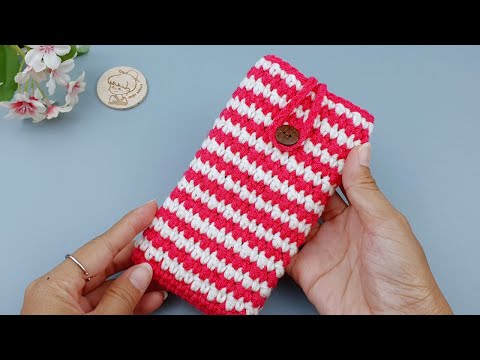 Simple and Easy Crochet Phone Case Beginners Friendly | Crochet Gift Ideas | ViVi Berry DIY