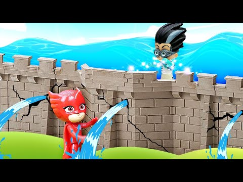 ¡PJ Masks están a punto de inundarse! Juegos infantiles con los Héroes en Pijamas