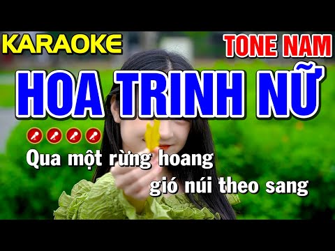 ✔ HOA TRINH NỮ Karaoke Nhạc Sống Tone Nam | Bến Tình Karaoke