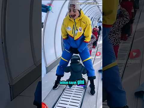 Begini Cara Anak-Anak di Eropa Latihan Ski di Tengah Salju Tebal! 🎿❄️ #shorts #LatihanSki #AnakKecil